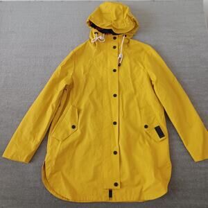 Pendleton Rain Coat Jacket Womens M Yellow Full Zip Button Snap Blanket Lined